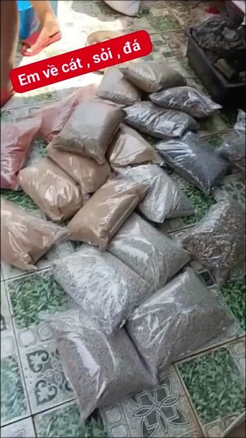 Cát sỏi trang trí hồ cá. Mua bán Cây cảnh, đồ trang trí tại Quận Liên Chiểu Đà Nẵng được đăng bởi Trương Ngân Hà hình 1