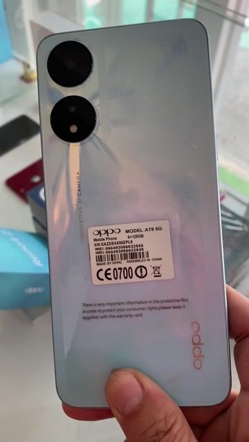 🇻🇳Oppo A78 5G 128GB Xanh 6GB Mới 99,9% BH 30 ngày. Mua bán Điện thoại tại Quận Bình Tân Tp Hồ Chí Minh được đăng bởi MinStore hình 1