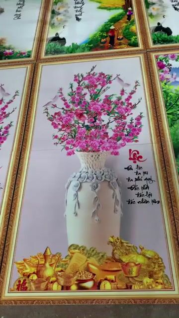 Tranh gạch men 3d hoa mai ốp tường - BXC43. Mua bán Đồ sưu tầm, đồ cổ tại Thành phố Rạch Giá Kiên Giang được đăng bởi nguyễn thị cẩm  hình 1