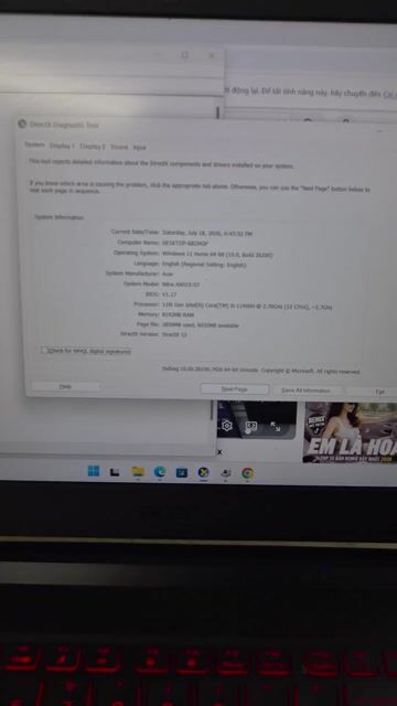 Acer Nitro AN515-57 i5 11400H 15.6 inch 8GB/256GB. Mua bán Laptop tại Quận Đống Đa Hà Nội được đăng bởi CỬA HÀNG T STORE ĐIỆN THOẠI LAPTOP HÀ NỘI hình 1