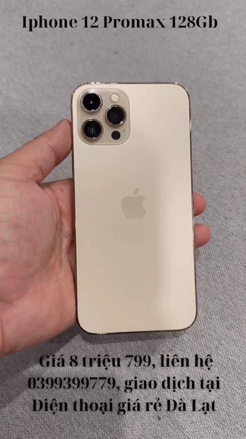 iPhone 12 Pro Max 128GB gold đẹp ngon. Mua bán Điện thoại tại Thành phố Đà Lạt Lâm Đồng được đăng bởi Điện thoại giá rẻ Đà Lạt hình 1