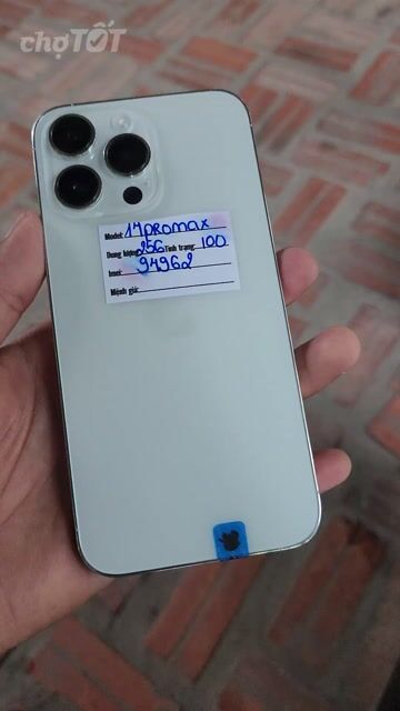 Apple iPhone 14 Pro Max 256GB Trắng Zin. Mua bán Điện thoại tại Thị xã Tân Uyên Bình Dương được đăng bởi Akc Góp Nợ Xấu Tân Uyên hình 1