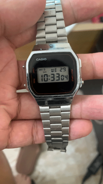 Đồng hồ đeo tay Casio Kim loại Bạc. Mua bán Đồng hồ tại Huyện Quốc Oai Hà Nội được đăng bởi duc anh hình 1