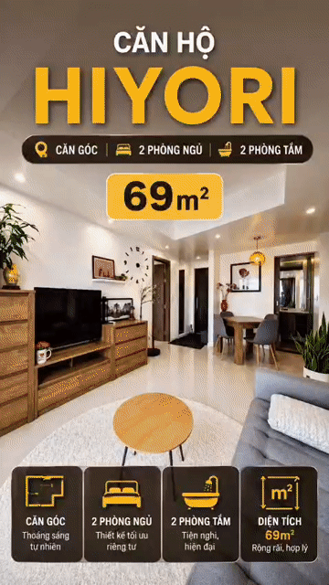Cho thuê Căn hộ Chung cư Hiyori Garden Tower Quận Sơn Trà Đà Nẵng diện tích 69 m² giá 22 triệu/tháng