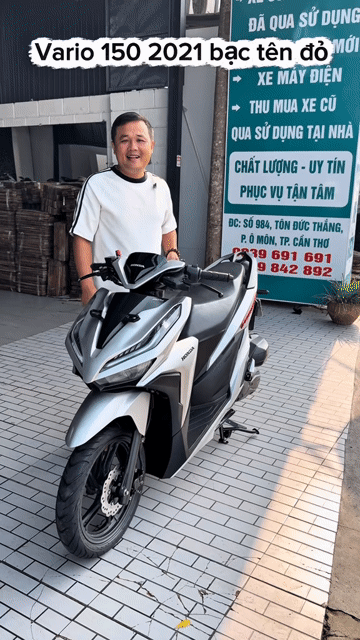 Honda Vario 150 2021 Bạc tem đỏ. Mua bán Xe máy tại Quận Ô Môn Cần Thơ được đăng bởi Trần Tùng hình 1
