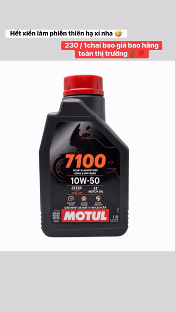 Motul 7100 10W-50. Mua bán Phụ tùng xe tại Thành phố Châu Đốc An Giang được đăng bởi Nguyễn My hình 1