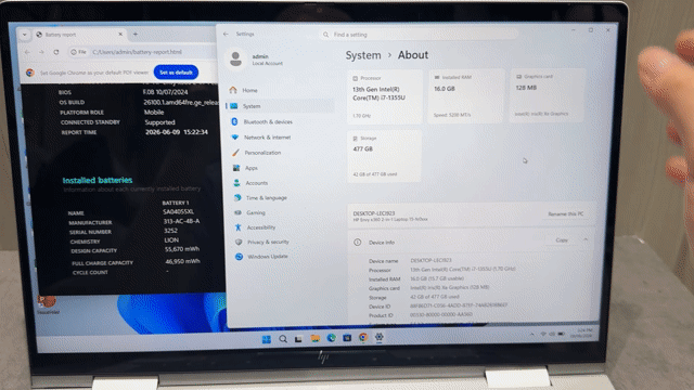 HP Envy x360 2in1 i7-1355U 15.6 inch 16GB/512GB. Mua bán Laptop tại Quận Bình Thạnh Tp Hồ Chí Minh được đăng bởi Lê Khanh hình 1