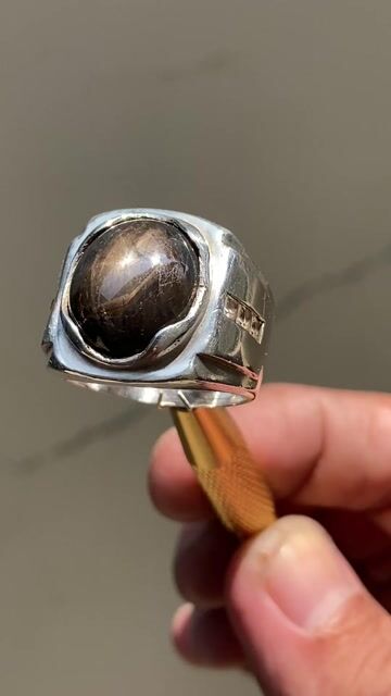 Nhẫn nam Bạc đúc, Đá saphia 19mm. Mua bán Phụ kiện thời trang khác tại Thành phố Phan Rang-Tháp Chàm Ninh Thuận được đăng bởi Sưu tầm  hình 1