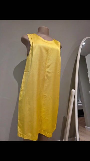 Poetry Yellow Sleeveless shift dress