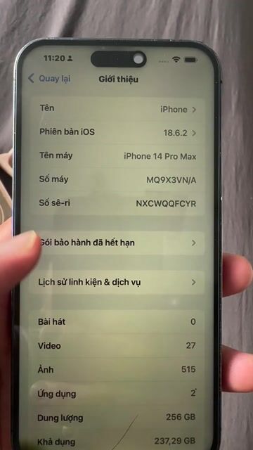 iPhone 14 Pro Max Tím 256gb. Mua bán Điện thoại tại Quận Hai Bà Trưng Hà Nội được đăng bởi Thái Vũ hình 1