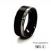8mm Flat Black Brushed Zirconium Ring with Natural Offset Band 360 Video two