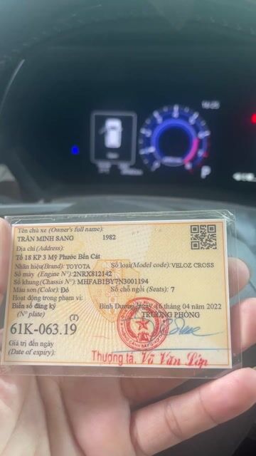 Toyota Veloz màu Đỏ. Mua bán Ô tô tại Thị xã Bến Cát Bình Dương được đăng bởi Tran Minh Sang hình 1