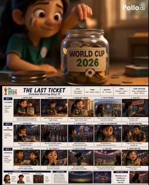 Pixar Style World Cup 2026 Story