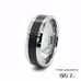 8mm Tungsten Ring with Black Carbon Fibre Inlay 360 Video two