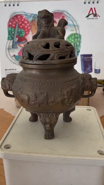 Lư hương Đồng Đồng cổ 13.5 x 14.5 cm. Mua bán Đồ sưu tầm, đồ cổ tại Thành phố Thủ Đức Tp Hồ Chí Minh được đăng bởi Ilavan hình 1