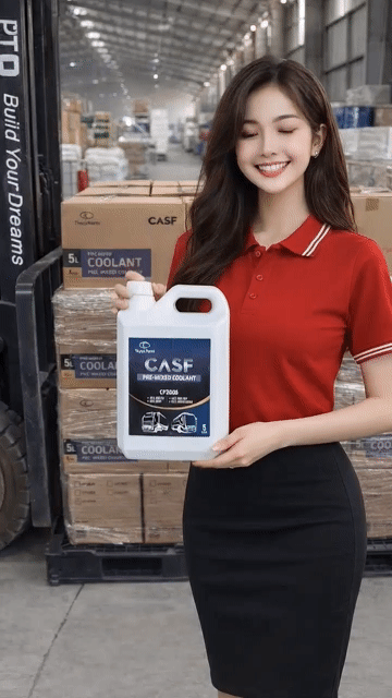 Nước làm mát xe tải bus, Thaco sản xuất, can 5 lit. Mua bán Phụ tùng xe tại Thành phố Tam Kỳ Quảng Nam được đăng bởi NAM MIEN TRUNG AUTO hình 1