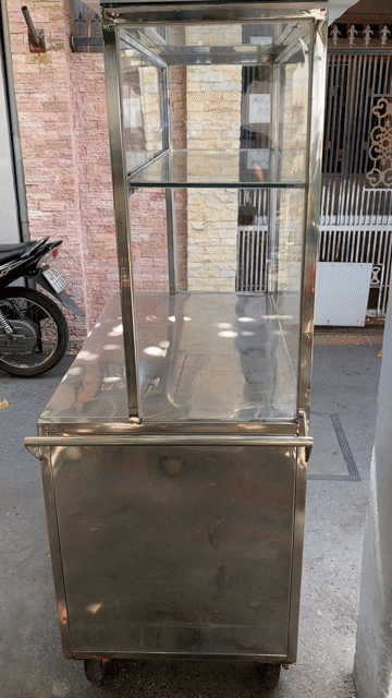 Xe đẩy bán hàng Inox Kính Bạc. Mua bán Đồ chuyên dụng, Giống nuôi trồng tại Quận Hải Châu Đà Nẵng được đăng bởi Trần Đức Linh hình 1