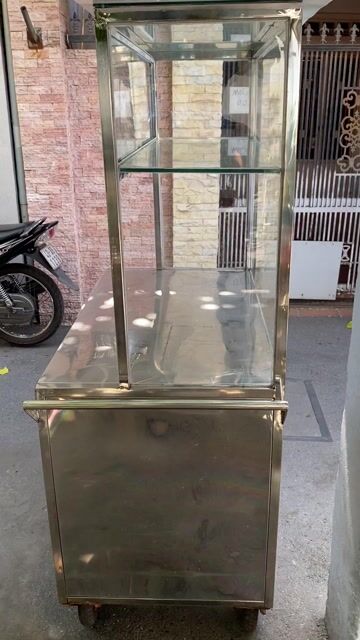 Xe đẩy bán hàng Inox Kính Bạc. Mua bán Đồ chuyên dụng, Giống nuôi trồng tại Quận Hải Châu Đà Nẵng được đăng bởi Trần Đức Linh hình 1