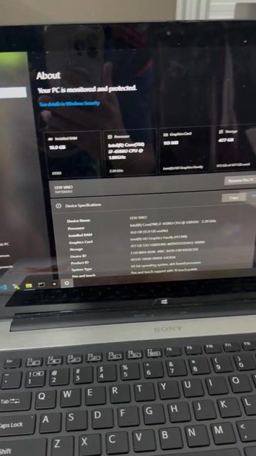 Sony Vaio i7 16GB/512GB Đã sử dụng. Mua bán Laptop tại Huyện Hóc Môn Tp Hồ Chí Minh được đăng bởi LEVI hình 1