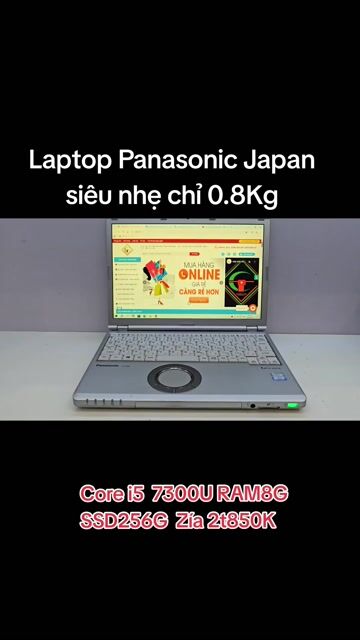Laptop Panasonic siêu nhẹ 0.8Kg i5 7300U RAM8 ổ256. Mua bán Laptop tại Quận Cầu Giấy Hà Nội được đăng bởi Kho Máy Tính Giá Rẻ hình 1
