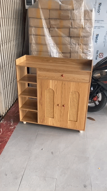 Tủ giày dép Gỗ MDF cánh mây. Mua bán Tủ, kệ gia đình tại Quận Cẩm Lệ Đà Nẵng được đăng bởi Ngọcn shop hình 1