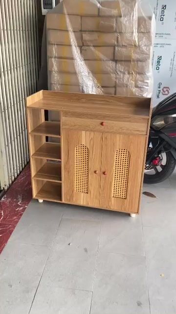 Tủ giày dép Gỗ MDF cánh mây. Mua bán Tủ, kệ gia đình tại Quận Cẩm Lệ Đà Nẵng được đăng bởi Ngọcn shop hình 1