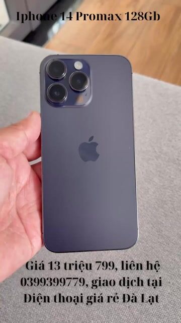 iPhone 14 Pro Max 128GB Tím VN/A ngon rẻ. Mua bán Điện thoại tại Thành phố Đà Lạt Lâm Đồng được đăng bởi Điện thoại giá rẻ Đà Lạt hình 1