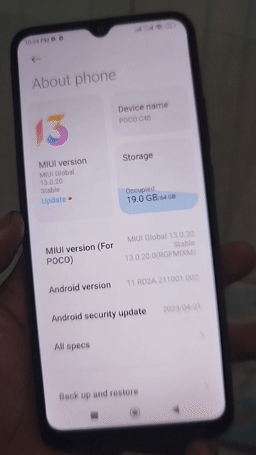 POCO C40 4GB/64GB Đen Android. Mua bán Điện thoại tại Thành phố Thủ Đức Tp Hồ Chí Minh được đăng bởi Thanh Ly SD hình 1
