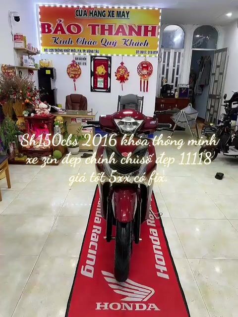 Honda SH 150 CBS 2016 Đỏ. Mua bán Xe máy tại Thành phố Vũng Tàu Bà Rịa - Vũng Tàu được đăng bởi XE MÁY BẢO THANH  TPVŨNG TÀU hình 1
