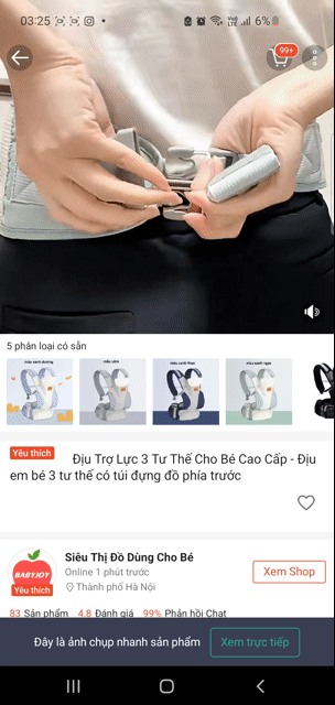 Địu em bé Vải lưới Xanh bạc hà. Mua bán Mẹ và bé tại Quận 10 Tp Hồ Chí Minh được đăng bởi Hữu Kỳ hình 1