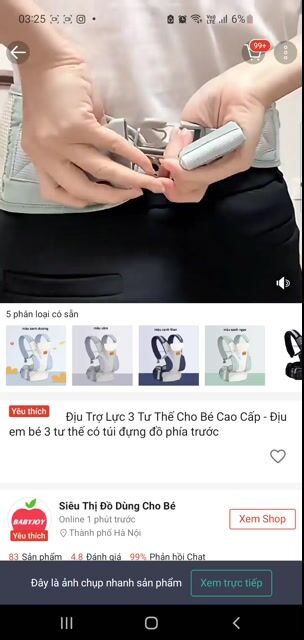 Địu em bé Vải lưới Xanh bạc hà. Mua bán Mẹ và bé tại Quận 10 Tp Hồ Chí Minh được đăng bởi Hữu Kỳ hình 1