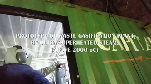 Organic Waste Gasification by Detonation-Born Ultrasuperheated Steam