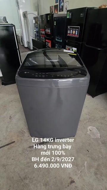 Máy giặt LG 14kg inverter Mới 100%.. Mua bán Máy giặt tại Thành phố Sóc Trăng Sóc Trăng được đăng bởi Điện Lạnh Hoàng Khải hình 1