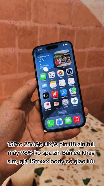 Apple iPhone 15 Pro 256GB8 KH/A QT pin 88 Zin. Mua bán Điện thoại tại Thành phố Mỹ Tho Tiền Giang được đăng bởi LH Max Dilys hình 1
