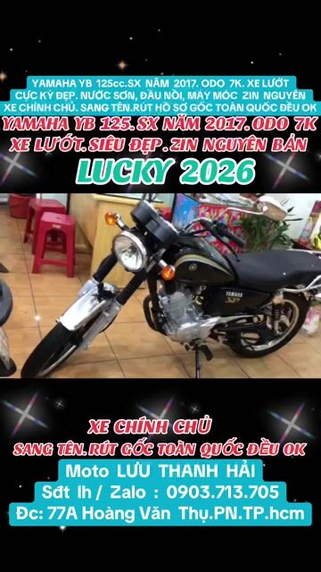 YAMAHA YB 125cc,SX 2017,ODO 7K.XE CỰC ĐẸP.MÁY ZIN. Mua bán Xe máy tại Quận Phú Nhuận Tp Hồ Chí Minh được đăng bởi MOTO LUU THANH HAI  77A hình 1