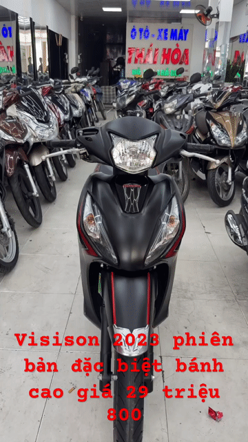 Honda Vision 2023 Đen đỏ. Mua bán Xe máy tại Thành phố Thủ Đức Tp Hồ Chí Minh được đăng bởi ÔTÔ XE MÁY THÁI HOÀ  hình 1