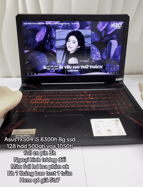 Asus FX504 i5 8300h 8GB/SSD 128/500g GTX 1050Ti. Mua bán Laptop tại Quận 6 Tp Hồ Chí Minh được đăng bởi Máy Tính Bảo Ngọc hình 1