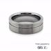 Mens 8mm Brushed Tungsten Groove Ring 360 video three