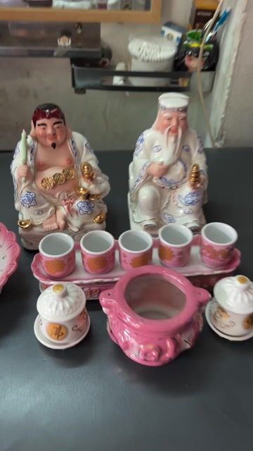 Bộ tượng Thần Tài Gốm sứ Trắng, Hồng Mới 99%. Mua bán Đồ sưu tầm, đồ cổ tại Quận 8 Tp Hồ Chí Minh được đăng bởi Ngoc Lien hình 1