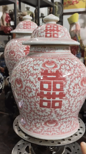 Chóe Tàu Gốm sứ Đỏ trắng 33cm. Mua bán Đồ sưu tầm, đồ cổ tại Quận Hà Đông Hà Nội được đăng bởi Trung Nguyen Hoang hình 1