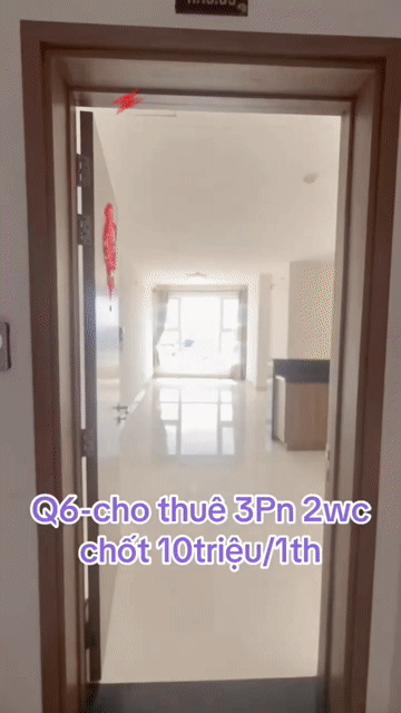 Cho thuê Căn hộ Chung cư Quận 6 Tp Hồ Chí Minh diện tích 80 m² giá 10 triệu/tháng