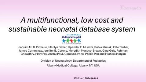 A Multifunctional, Low Cost and Sustainable Neonatal Database System ...