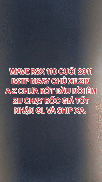 WAVE RSX 110 CUỐI 2011 BSTP NGAY CHỦ XE ZIN A- Z.. Mua bán Xe máy tại Quận Bình Tân Tp Hồ Chí Minh được đăng bởi LÊ TRUNG VIỄN. hình 1