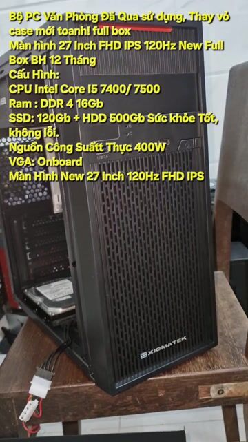 Máy tính để bàn i5-7400 16GB/120GB 27 inch. Mua bán Máy tính để bàn tại Quận 11 Tp Hồ Chí Minh được đăng bởi Đăng Khoa hình 1