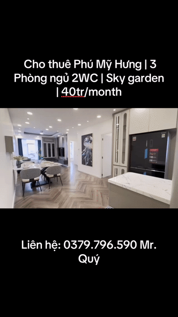 Cho thuê Căn hộ Chung cư Sky Garden 2 Quận 7 Tp Hồ Chí Minh diện tích 100 m² giá 40 triệu/tháng