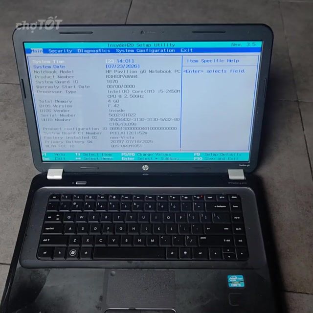 HP Pavilion G6 i5 15 inch 4GB Đen Like New. Mua bán Laptop tại Thành phố Bến Tre Bến Tre được đăng bởi Quà Quê Dừa hình 1