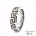 8mm Greek Key Tungsten Carbide Wedding Ring 360 Video two