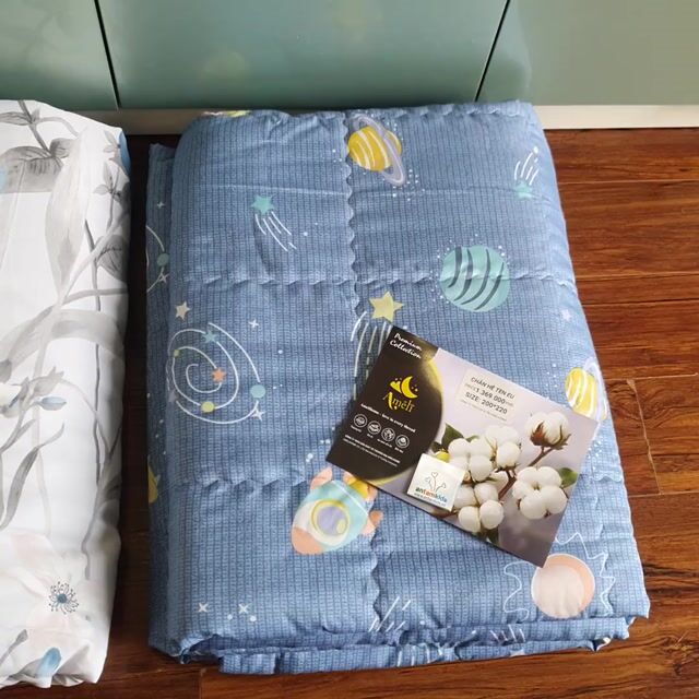 thanh lý 1chiếc Chăn hè Tencel Hoa hồng Xanh 2x2m2. Mua bán Giường, chăn ga gối nệm tại Quận Hoàng Mai Hà Nội được đăng bởi AnTamKids hình 1