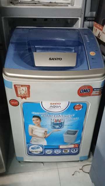 Máy giặt Sanyo 9kg Xanh, Trắng. Mua bán Máy giặt tại Quận 7 Tp Hồ Chí Minh được đăng bởi điện lạnh quận 7 hình 1