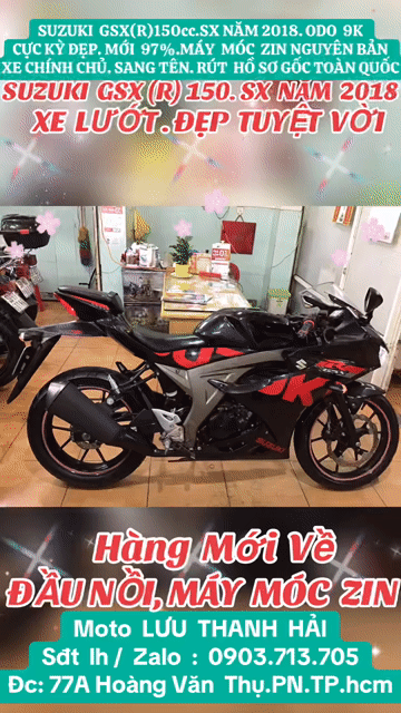 SUZUKI GSX (R) 150.SX 2018.ODO 9k.CỰC ĐẸP,MỚI97%. Mua bán Xe máy tại Quận Phú Nhuận Tp Hồ Chí Minh được đăng bởi MOTO LUU THANH HAI  77A hình 1